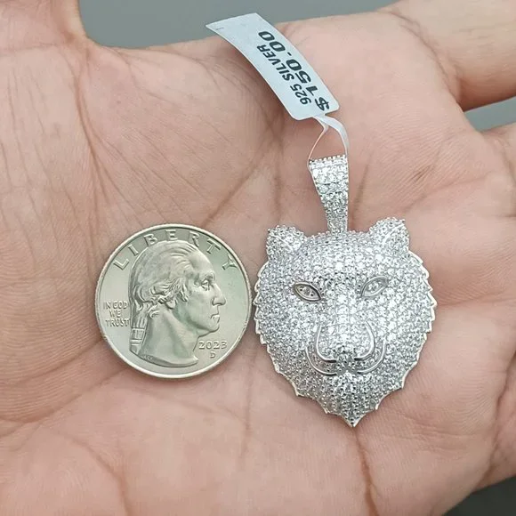 925 Sterling Silver Lion Pendant